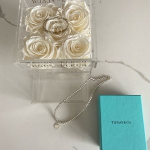 Tiffany & Co Heart Necklace Silver/Blue Enamel